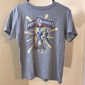 gray power rangers tee